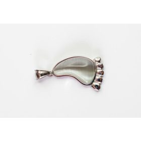 Medál, talp alakú, köves