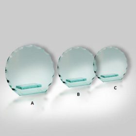  Gravírozott Üveg díj kör alakú U 31 