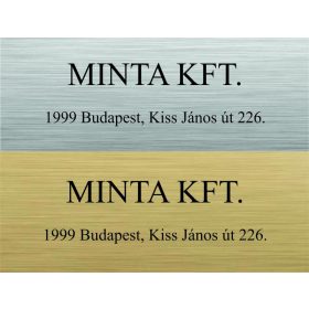 Arany vagy ezüst színű névtábla