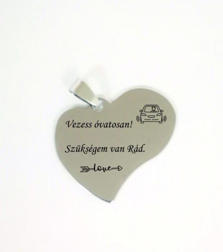 Acél szív medál