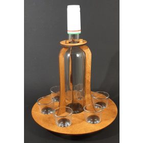 Pálinkás üveg 6 db pohárral