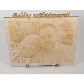Fotógravírozott fa tábla