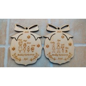 Karácsonyi függő, családi