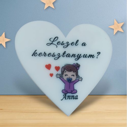 Keresztelő felkérő hűtőmágnes