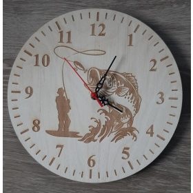 Horgászos fali óra 2