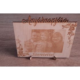 Anyáknapi fotógravírozott fa kép
