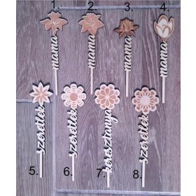 Anyáknapi virág, gravírozott