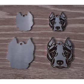 Egyedi acél biléta, kutyafej
