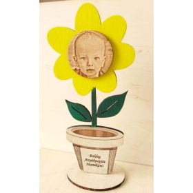 Fotós,festett virág,álló