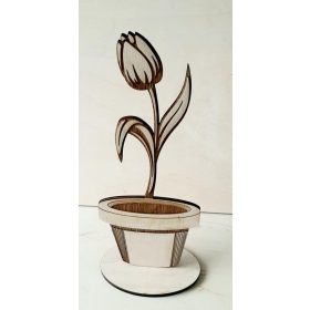 Gravírozható Tulipán virág,álló natúr