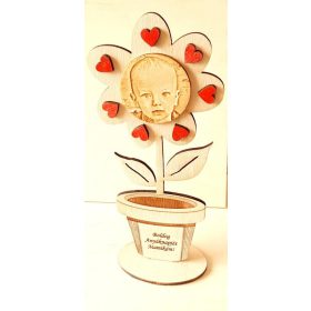 Fotós virág talpon,szívekkel