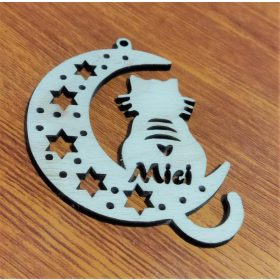 Cica ül a Holdon dísz