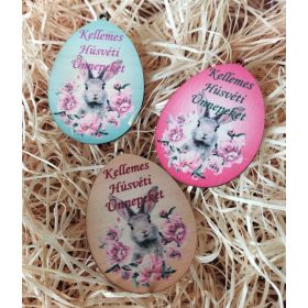 Húsvéti tojás, nyuszi virágokkal szett