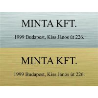 Réz vagy Ezüst hatású névtábla